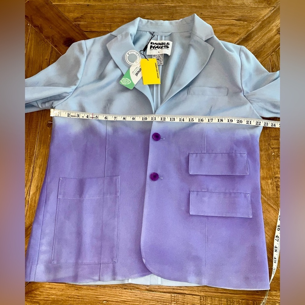 Bobblehaus UO Exclusive Ombré Tencel Twill Blazer - nwt - size large - unique - Picture 5 of 16
